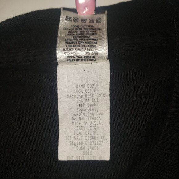 Vintage 90s Mickey Mouse Disney Black T Shirt One Size USA Made Single Stitch - Picture 6 of 7